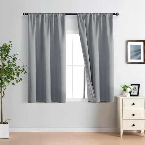 Miniatura 20 de XWZO Cortinas Opacas 100% Blancas - Cortinas de Bloqueo Total de Calor y Luz con Forro Negro para Dormitorio/Cuarto de Lavado, Paneles de Ventana