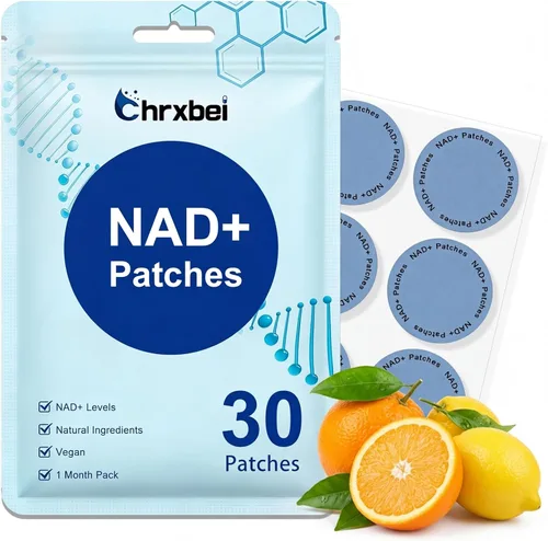 Parches NAD+ para mujeres y hombres, parche NAD+para energía y envejecimiento saludable, soporte de bienestar de nicotinamida y resveratrol, vegano,