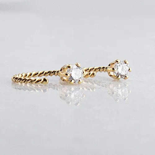 Miniatura 76 de Half Huggie Birthstone Gold Hoop Earrings for Women Tiny Cartilage Stud Piercing Earring Hypoallergenic Earring Screw Back Dainty Hug