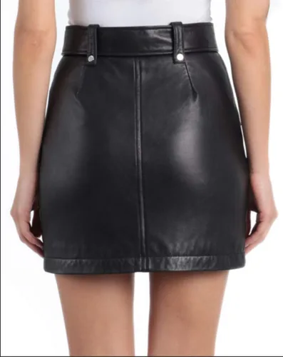 Miniatura 2 de Minifalda Moto Biker Piel Negra