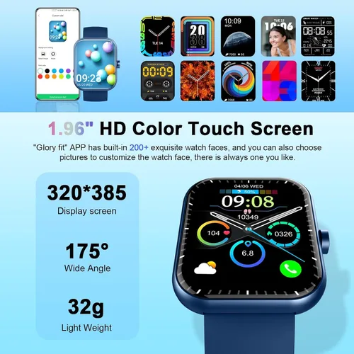 Miniatura 2 de Reloj inteligente (contestar/hacer llamadas), reloj inteligente HD de 1.96 pulgadas para mujer, reloj de fitness 2025 con más de 112 modos