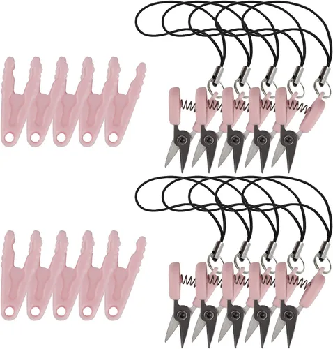 Miniatura 11 de JubileeYarn Itty Bitty Snippy - Tijeras de llavero portátiles compatibles con la TSA, color blanco, 1 par