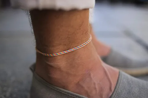 Miniatura 11 de Made by Nami Surfer Anklet with Snap Hook Clasp Waterproof & Adjustable Thin String Ankle Bracelets for Women and Men Handmade Jewelry for Beach and