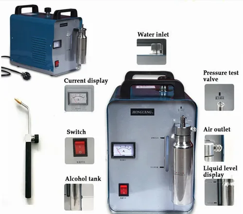 Miniatura 6 de DNYSYSJ Pulidora acrílica, 75L/H portátil oxígeno hidrógeno gas generador de llama antorcha soldador de agua, 1 antorcha de gas
