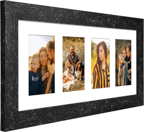Miniatura 277 de Marcos de Fotos Collage de 13.5X15.5 con 7 Aberturas para Fotos de 4X6, Marco de Fotos Múltiples con Paspartú para Decoración de Pared, Grano