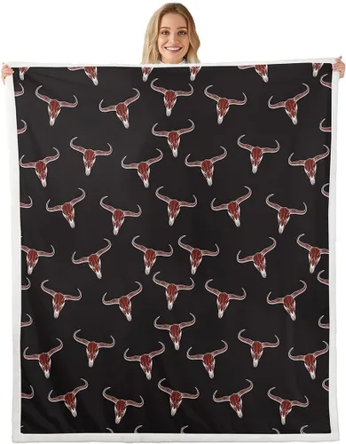 Miniatura 8 de Erosebridal Manta de vellón de animales del bosque, 40 x 50 pulgadas, con temática de caza de osos, ciervos, lobos, manta de felpa mullida