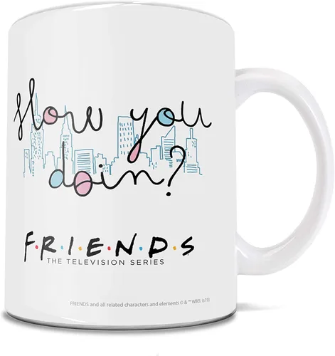 Miniatura 5 de Trend Setters Friends The Television Series – How You Doin – Mercancía oficial – Taza de café o té de cerámica blanca de 11 onzas – perfecta