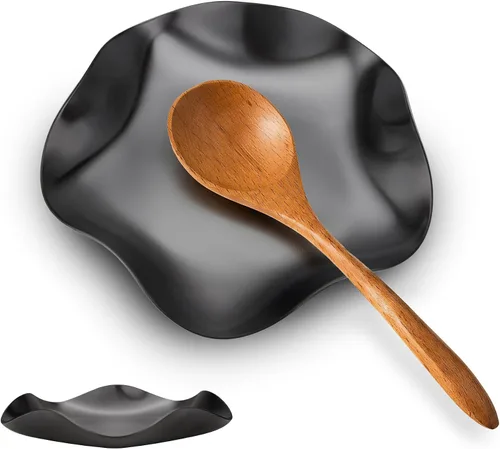 Miniatura 24 de VanlonPro Soporte de cuchara de acero inoxidable, soporte para cucharón de espátula, soporte para cuchara de utensilios de acero inoxidable, acabado