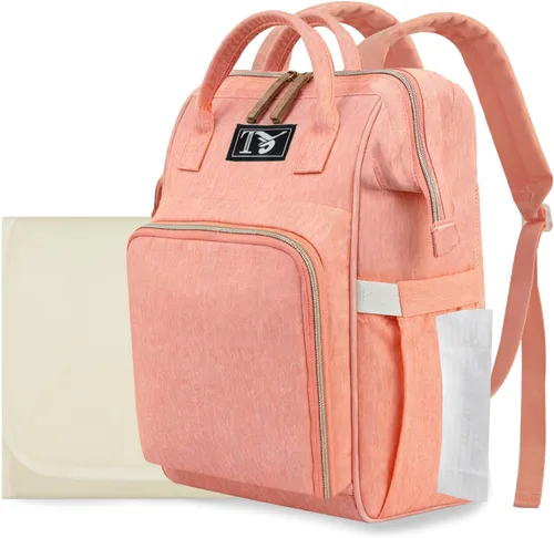 Miniatura 8 de Mochila para pañales para mujer – Bolsa de pañales multifunción de viaje para bebé con cambiador, mochila grande para bebé, niña, niño, Gris negro