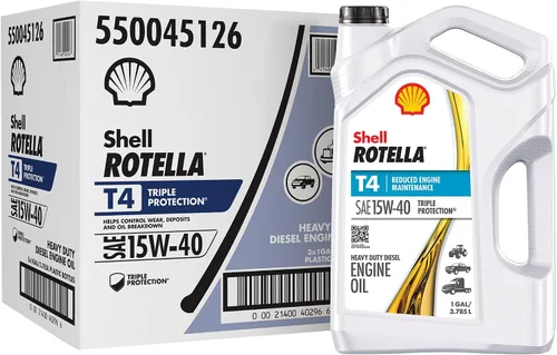 Miniatura 10 de Shell Rotella T4 Triple Protection 15W-40 Aceite de motor, 1 cuarto de galón (paquete de 6)