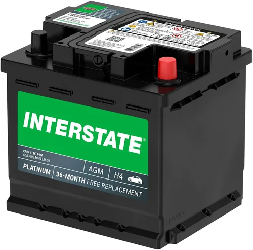 Miniatura 4 de Interstate Batteries Batería automotriz de 12 V, 50 Ah (tamaño del grupo H4) 570CCA SLI AGM, batería de repuesto para automóviles, SUV, sedanes