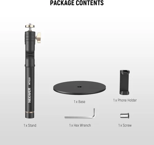 Miniatura 8 de NEEWER MT010 - Soporte de teléfono celular para escritorio, mesa de oficina ajustable, compatible con iPhone y Samsung para grabación de video