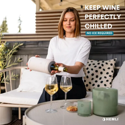 Miniatura 3 de Funda Aislante Refrigeradora para Botellas de Vino, Mantiene el Vino y el Champán Fríos durante 12 Horas, Enfriador de Botellas de Vino Aislado al