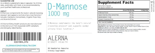Miniatura 4 de D-Manosa (1000mg), con concentrado de arándano y escaramujo orgánico, apoya la función normal del tracto urinario, 60
