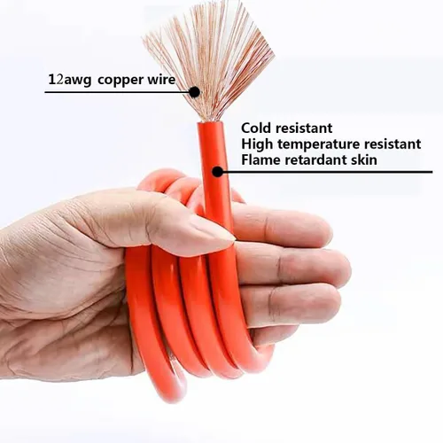 Miniatura 5 de 12AWG Cable de extensión de enchufe de encendedor de cigarrillos hembra para motocicleta, SAE, 12V-24V, para cargadores de batería y accesorios