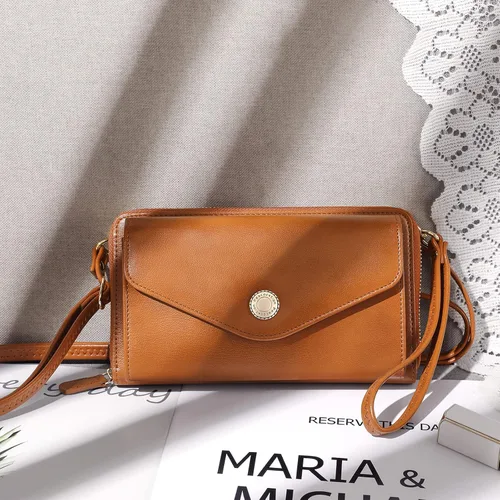 Miniatura 5 de Peacocktion Cartera para mujer con RFID, cartera cruzada de gran capacidad, 2 correas