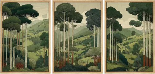 Miniatura 77 de SIGNWIN Lienzo enmarcado para pared, juego de arte de collage de hojas transparentes en blanco y negro, ilustraciones de naturaleza silvestre, arte