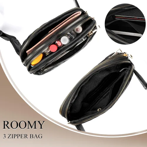 Miniatura 5 de Riñonera cruzada para mujer, cangurera de moda para mujer, cintura pequeña, bolsa de pecho con correa ajustable, 02 Gris PU