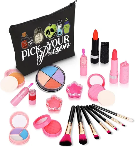 Miniatura 4 de ZJXHPO Regalo de Halloween de la reina malvada regalo para amantes de los villanos bolsa de maquillaje veneno con cremallera para villano bolsa