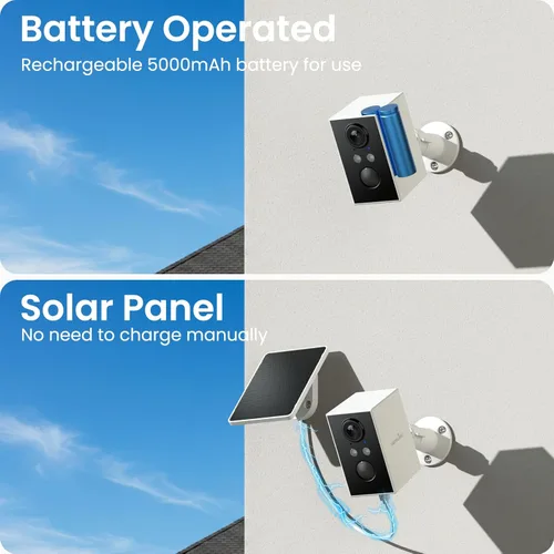 Miniatura 3 de wansview Cámaras de seguridad inalámbricas para exteriores, 2K WiFi 6, cámara solar inalámbrica para exteriores para seguridad en el hogar