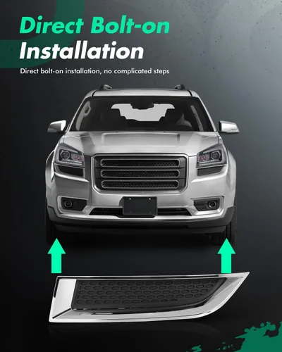 Miniatura 6 de SCITOO Rejilla del parachoques delantero izquierdo Compatible con 2017 para GMC Acadia Limited, 2013-2016 para GMC Acadia Rejilla exterior