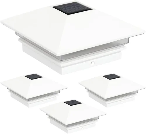 Miniatura 13 de Postes solares GreenLighting Nominal 4 x 4 Slim LED, lámpara con remate para postes de madera, Bronce