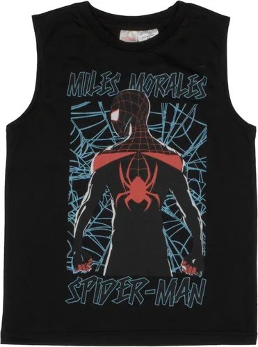 Miniatura 4 de Marvel Avengers Spider-Man Black Panther Miles Morales - Conjunto de camiseta de manga corta para niños, camiseta sin mangas y pantalones cortos