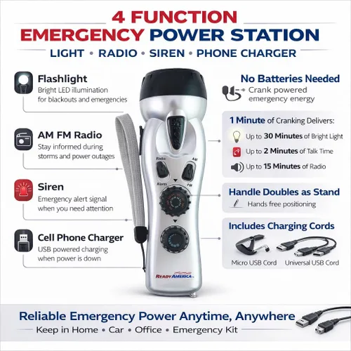 Miniatura 4 de Ready America Linterna de emergencia.