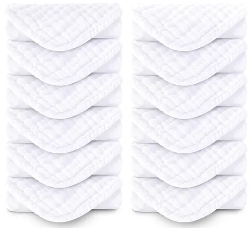 Miniatura 13 de Paquete de 8 pañitos grandes para bebés, de 20 por 10 pulgadas, son ultra absorbentes, se pueden lavar a mano, ideales para recién nacidos, toalla