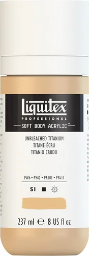 Miniatura 120 de Liquitex Professional Soft Body - Pintura acrílica, botella de 2 onzas (59 ml), blanco titanio Titanio Blanco