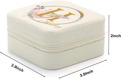 Miniatura 33 de Joyero de regalo para dama de honor, pequeño estuche de viaje personalizado de piel sintética portátil, cajas de propuestas de dama de honor, mini