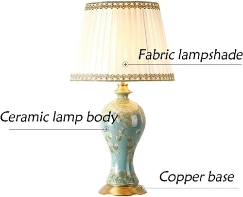 Miniatura 7 de Desk Light Indoor Retro Ceramic Table Lamp Bedroom Desktop Bedside Lamp Living Room Large Decorative Table Lamp Led Lamp for Desk