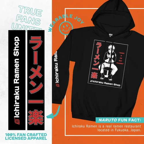 Miniatura 3 de Ripple Junction Naruto Shippuden - Sudadera con capucha unisex para adulto Ichiraku Ramen Best Pleasure