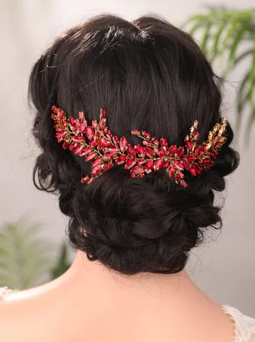Miniatura 5 de Kercisbeauty Diadema de cristal azul con diamantes de imitación para boda, pieza de pelo plateado para mujeres y niñas, joyería para el cabello