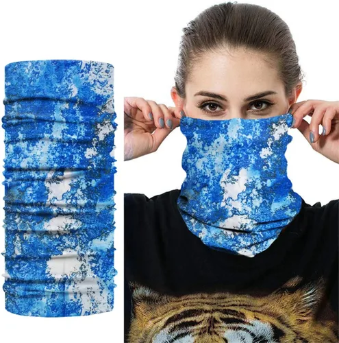 Miniatura 2 de Bandana unisex multifuncional sin costuras, bufanda para el cuello, gorro, mascarilla para la cara. azul (blue sky)