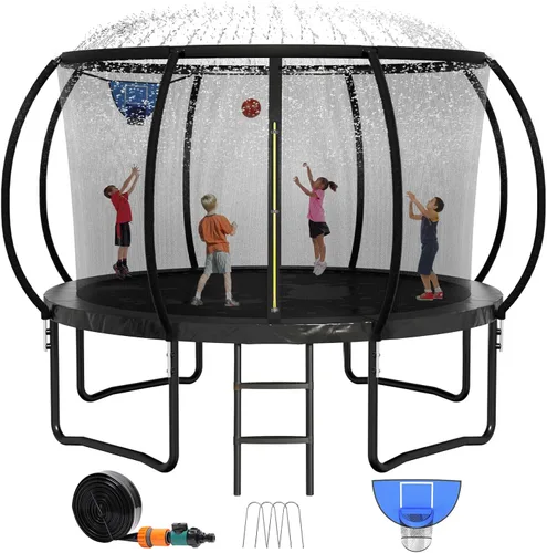 Miniatura 20 de Zevemomo - Trampolines de 8.0 pies, 10.0 pies, 12.0 pies, 14.0 pies, 16.0 pies, para exteriores, trampolines para niños y adultos, trampolines