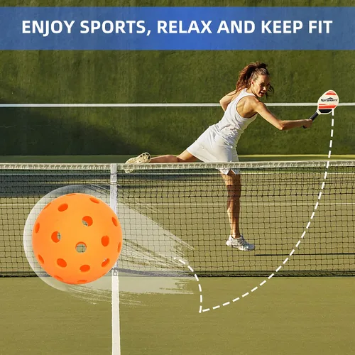 Miniatura 2 de WIn SPORTS - Juego de 2 palas de pickleball de madera, raqueta para principiantes, palas de pepinillo con 2 paletas, 4 bolas y 1 bolsa