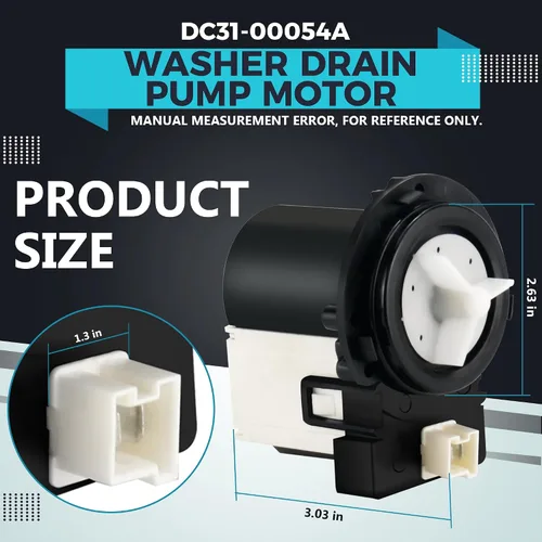 Miniatura 2 de El motor de la bomba de drenaje de la lavadora DC31-00054a apto para lavadora Sam-sung reemplaza DC31-00016A 1534541 AP4202690 por Appliancemate