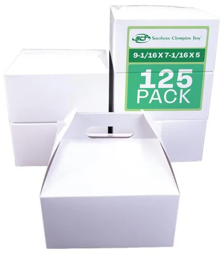 Miniatura 10 de Southern Champion Tray 2701 Caja de transporte de cartón blanco pequeño estilo granero, capacidad de 5 libras, 8-7/8 pulgadas de largo x 5 pulgadas