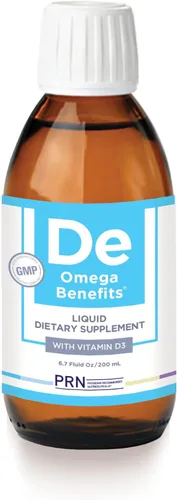 PRN DE Omega Beneficios (fórmula líquida) - Soporte para la sequedad ocular - 2240 mg de EPA y DHA en la forma de triglicéridos | Suministro para 40