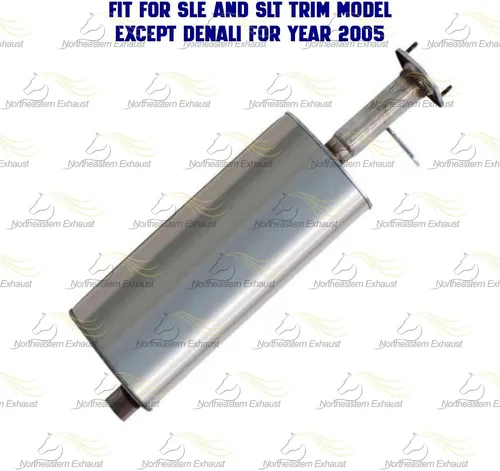 Miniatura 5 de Kit de silenciador delantero y silenciador trasero compatible con GMC Envoy 4.2L 2002-2005 Acero inoxidable Northeastern Exhaust Incluye