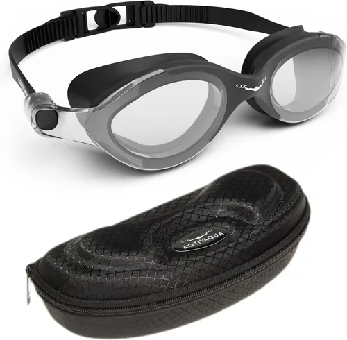 AqtivAqua Gafas de natación, SX gafas de natación de visión amplia para adultos, hombres y mujeres, antivaho sin fugas