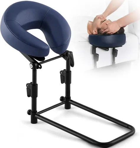 Miniatura 9 de Qunclay Reposacabezas de masaje ajustable para cama, colchón portátil de masaje con cojín de almohada suave, almohada boca abajo después de cirugía