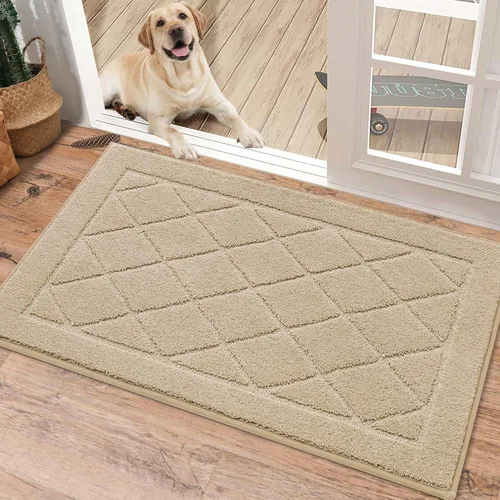 Miniatura 25 de BEQHAUSE Tapete para puerta de 20 x 32 pulgadas, tapete antideslizante para puerta, lavable, tapete para puerta de perro, resistente a las manchas