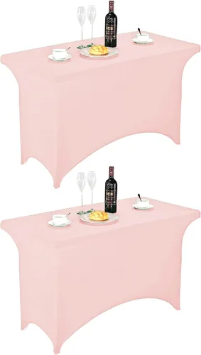 Miniatura 115 de FORLIFE - Funda de mesa de elastano, mantel ajustado de 4 pies para mesas rectangulares, funda elástica para patio, universal para bodas, banquetes