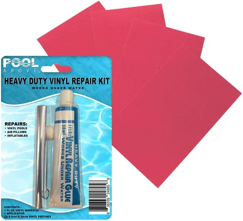 Miniatura 11 de Kit de parches de reparación de vinilo resistente Pegamento adhesivo de cemento de vinilo y parches de colores para inflables, barcos, balsas