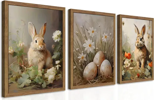 Miniatura 21 de Juego de 3 piezas de arte de pared de montaña colorida boho, pinturas abstractas de paisaje de flores de acuarela, pósters modernos de naturaleza