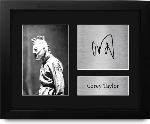 Miniatura 8 de HWC Trading Corey Taylor Slipknot Gifts USL Imagen Impresa con Autógrafo Firmado para Fanáticos de Recuerdos Musicales - Tamaño Carta de EE.UU