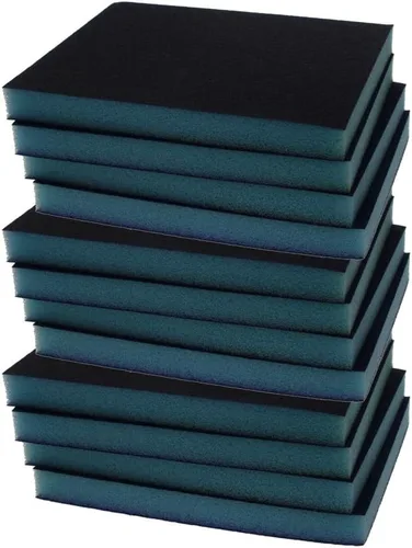Miniatura 23 de Utoolmart 12 bloques de lijado de esponja de lijado, grano 180 húmedo, seco, lavable y reutilizable, esponja de papel de lija para muebles de 12