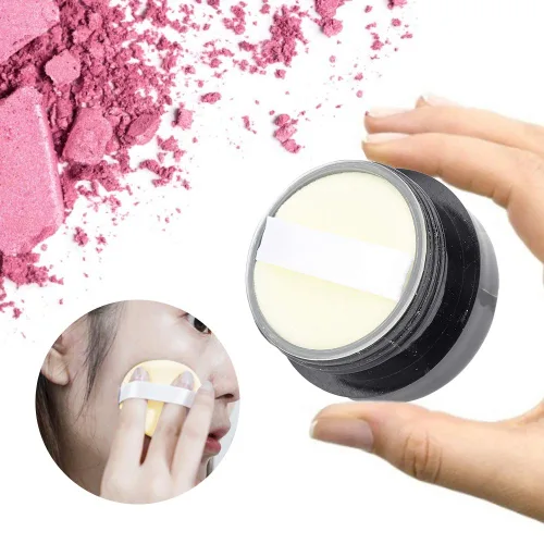 Miniatura 5 de Polvo suelto vacío, contenedor de soplo de polvo vintage rosa vacía maquillaje suelto dispensador de polvo caja cosmética con soplo de polvo negro